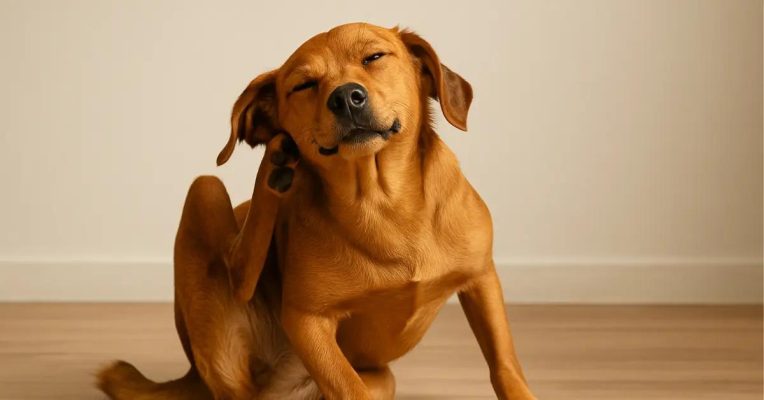cane che si gratta